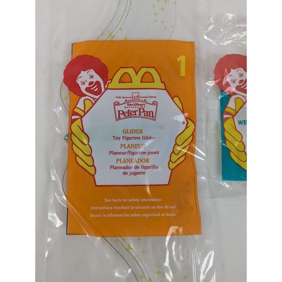 McDonald's Peter Pan Toys From 1997 Sealed Bag Set of 3 - Picture 2 of 5